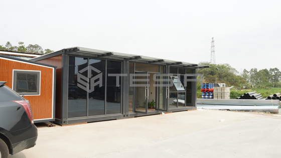 লাক্সারি রেডি মেড 20FT হালকা ইস্পাত কাঠামো প্রসারণযোগ্য প্রিফ্যাব কন্টেইনার হাউস