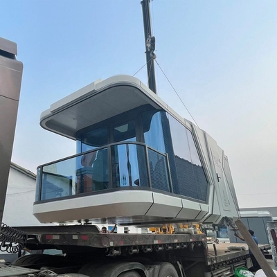 গরম বিক্রয় সজ্জিত কেবিন হোমস ভিলা হাউস 40FT কনটেইনার হাউস হোয়াইট ক্যাপাসাল অফিস পড