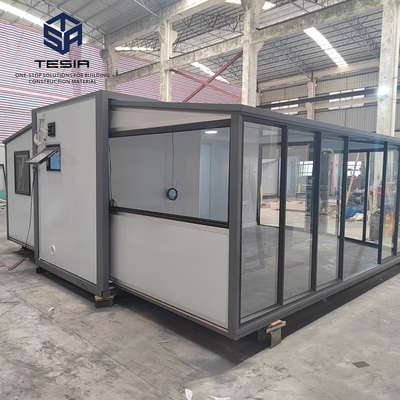 20FT প্রসারিত প্রিফ্যাব্রিকেটেড কনটেইনার হাউস ভাঁজ ফ্যাব্রিকেটেড কনটেইনার হাউস