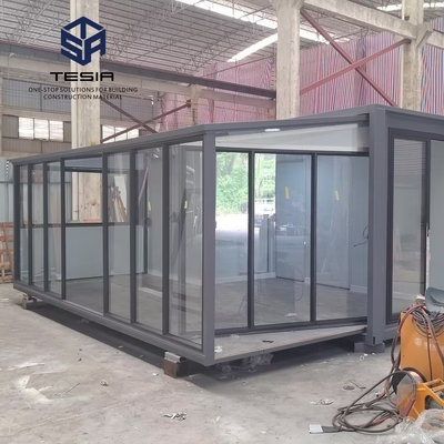 20FT প্রসারিত প্রিফ্যাব্রিকেটেড কনটেইনার হাউস ভাঁজ ফ্যাব্রিকেটেড কনটেইনার হাউস