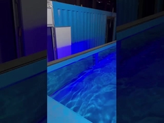 বিক্রির জন্য মোবাইল প্রিফ্যাব কন্টেইনার সুইমিং পুল, রেডিমেড আলোকিত আধুনিক কনটেইনার পুল সাঁতার