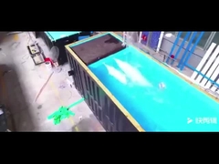 উচ্চ শক্তির কাচের প্রাচীর সহ বিলাসবহুল প্রিফ্যাব আধুনিক পোর্টেবল কন্টেইনার সুইমিং পুল